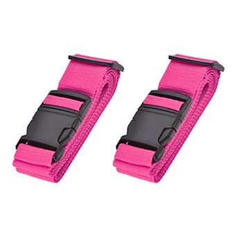 79" Luggage Straps Suitcase Belts With Buckle Label Adjustable 2 pc