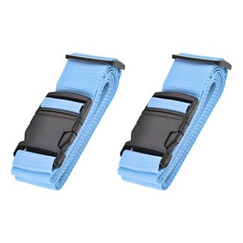 79" Luggage Straps Suitcase Belts With Buckle Label Adjustable 2 pc