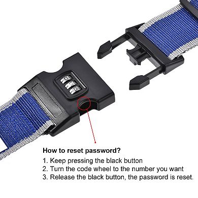 Luggage Straps Suitcase Belts With Buckle, Combination Lock, Travel Accessories, 4pcs