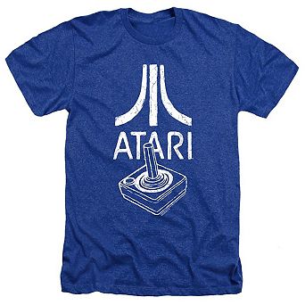 Atari Joystick Logo Adult Heather T-shirt