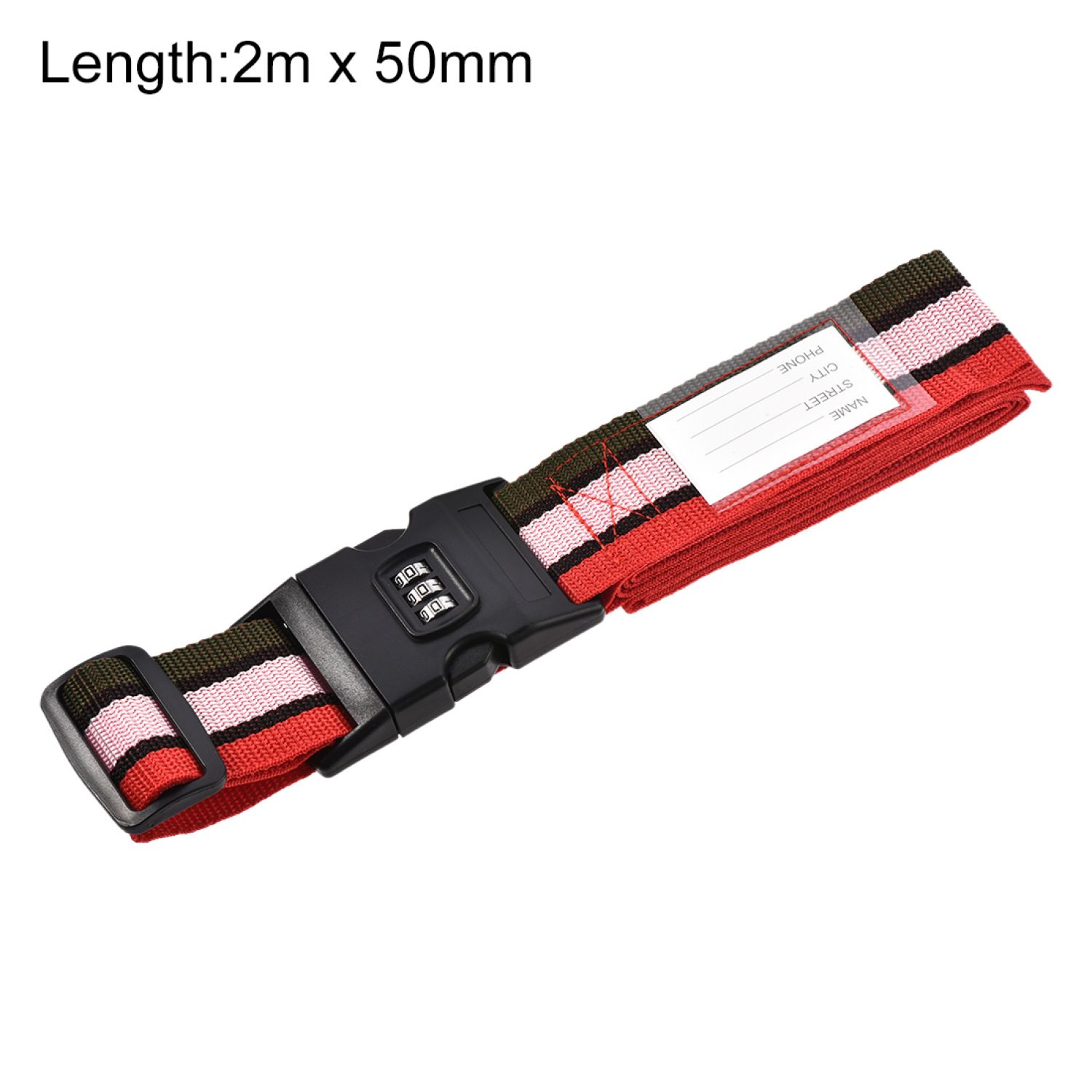 2-Pack Add A Bag Luggage Strap, Adjustable Suitcase Belt, Luggage Connector [Black