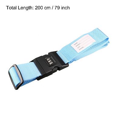 Luggage Strap Suitcase Belt With Buckle, Combination Lock, Travel Packing Accessory
