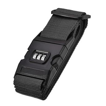 Luggage Strap Suitcase Belt With Buckle, Combination Lock, Travel Packing Accessory