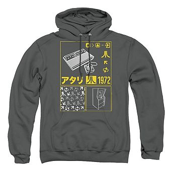 Atari Kanji Squares Adult Pull Over Hoodie