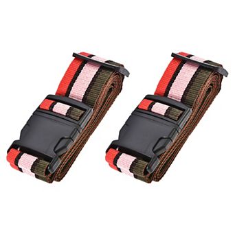 Luggage Straps Suitcase Belts, Adjustable Pp Travel Bag Packing Accessories, 2 pc