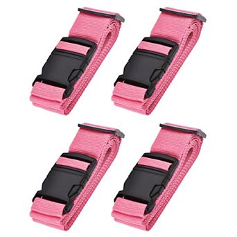 79" Luggage Straps Suitcase Belts with Buckle Label Adjustable PP 4 pc