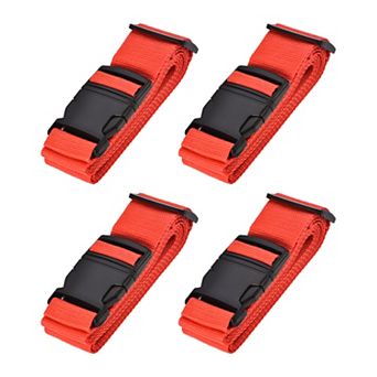 79" Luggage Straps Suitcase Belts With Buckle Label Adjustable Pp 4 pc