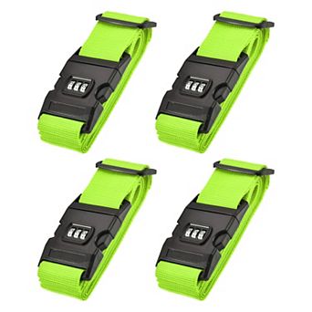 Luggage Straps Suitcase Belts With Buckle, Combination Lock, Adjustable 4 pc