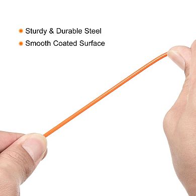 2.5mmx2m Coated Security Steel Cable Luggage Lock Wire Rope Double Loop