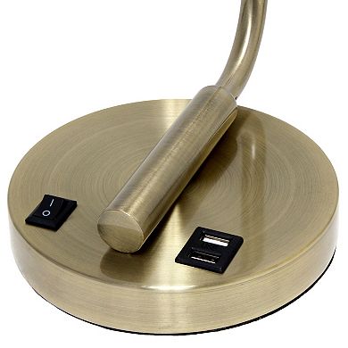 Lalia Home Modern Iron Desk Lamp with USB Port