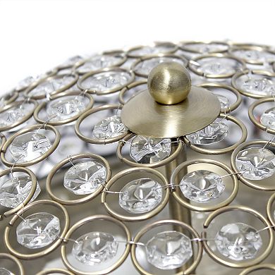 Lalia Home Classix Crystal Glam 13-in. 2-Light Dome Flush Mount Ceiling Light