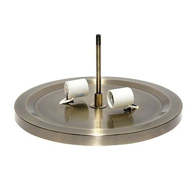 Lalia Home Classix Crystal Glam 13-in. 2-Light Dome Flush Mount Ceiling Light