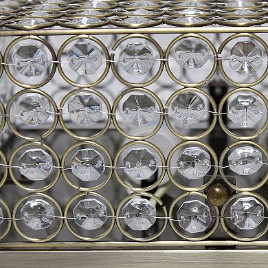 Lalia Home Classix Crystal Glam 12-in. 2-Light Square Flush Mount Ceiling Light