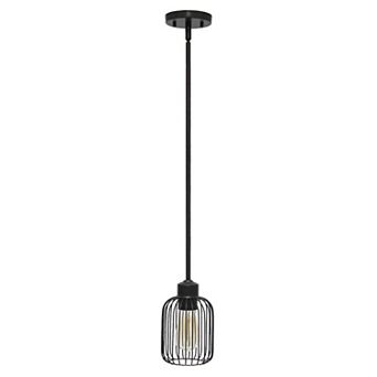 Lalia Home Ironhouse 7 in Industrial Hanging Caged Pendant Ceiling Light