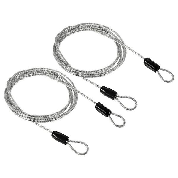 2.5mmx1.5m Coated Security Steel Cable Luggage Lock Wire Rope Double