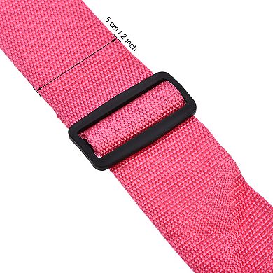 Luggage Strap Suitcase Belt With 2 Buckles, Cross Adjustable Travel Packing Accessory