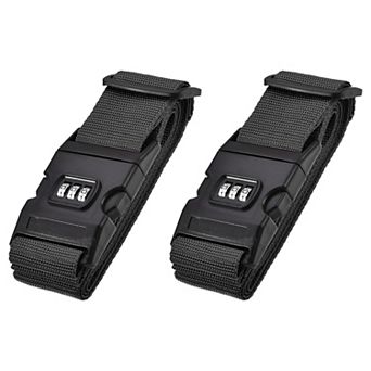 Luggage Straps Suitcase Belts With Buckle, Combination Lock, Adjustable 2 pc