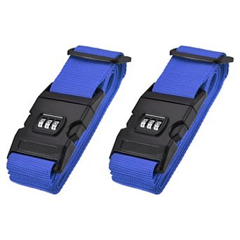 Luggage Straps Suitcase Belts With Buckle, Combination Lock, Adjustable 2 pc