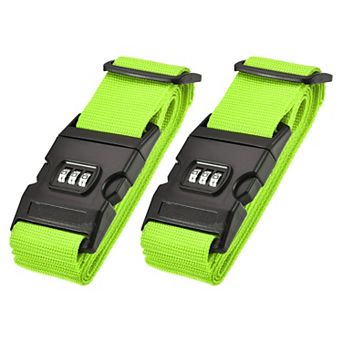 Luggage Straps Suitcase Belts With Buckle, Combination Lock, Adjustable 2 pc