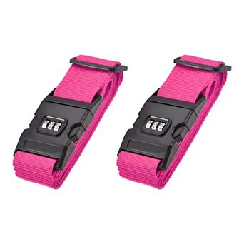 Luggage Straps Suitcase Belts With Buckle, Combination Lock, Adjustable 2 pc
