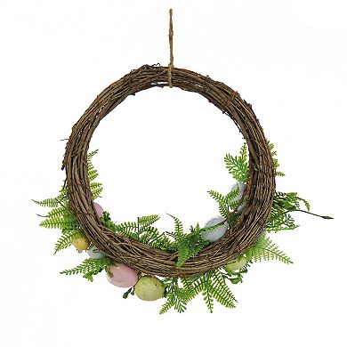 National Tree Company 16-in. Easter Artificial Greenery & Pastel Colored Eggs Wreath