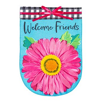 Evergreen Enterprises Welcome Friends Daisy Garden Flag