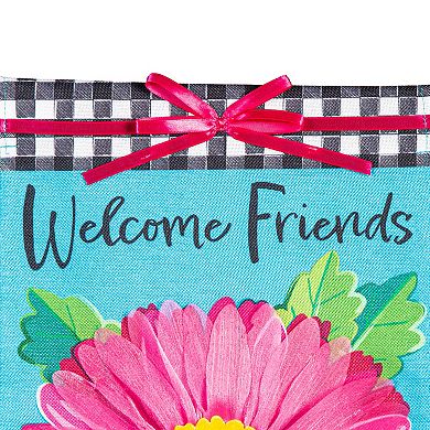 Evergreen Enterprises Welcome Friends Daisy Garden Flag