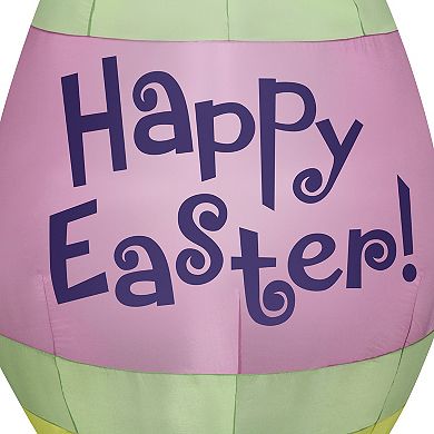 National Tree Company Pre-Lit Air Blown "Happy Easter!" Egg Decoration