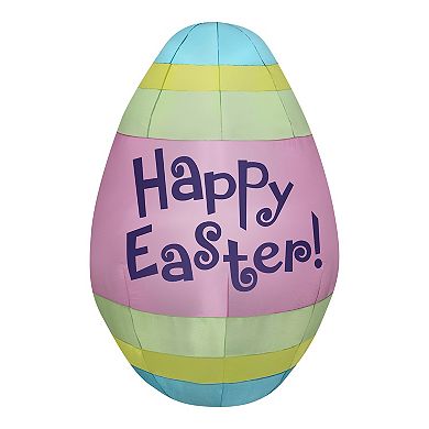 National Tree Company Pre-Lit Air Blown "Happy Easter!" Egg Decoration
