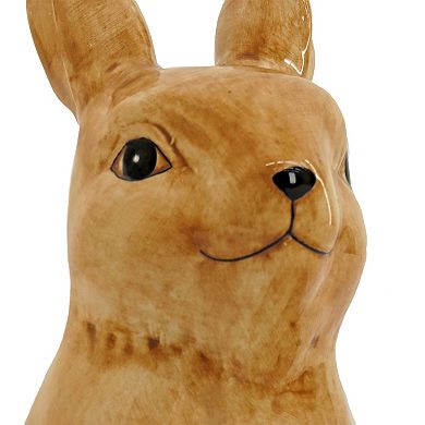 National Tree Company Brown Rabbit with Pot Planter Table Decor