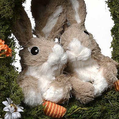 National Tree Company 2 Rabbits Wreath