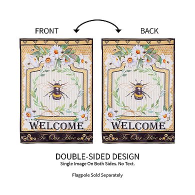 Evergreen Enterprises Humble Bee Suede Garden Flag