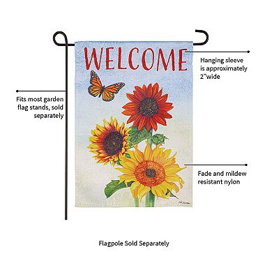 Evergreen Happy Day Sunflowers Garden Flag