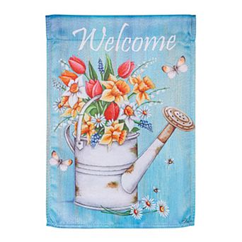Evergreen Enterprises Welcome Flowers Garden Flag