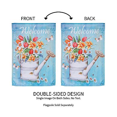 Evergreen Enterprises Welcome Flowers Garden Flag