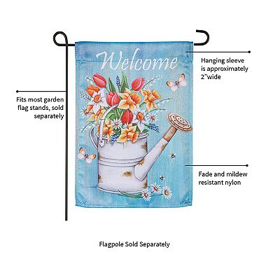 Evergreen Enterprises Welcome Flowers Garden Flag