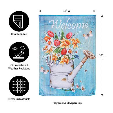 Evergreen Enterprises Welcome Flowers Garden Flag