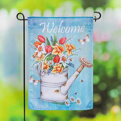 Evergreen Enterprises Welcome Flowers Garden Flag
