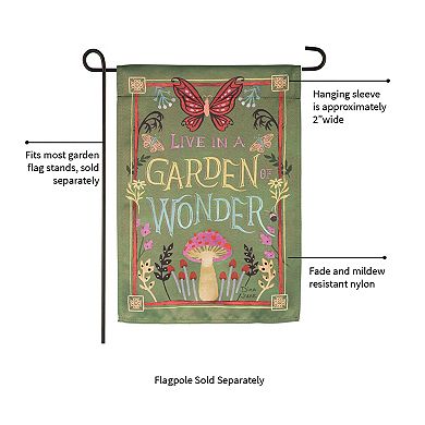 Evergreen Enterprises Garden of Wonder Garden Flag