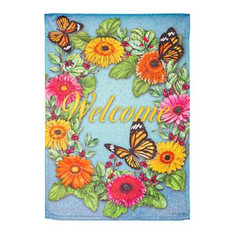 Evergreen Enterprises Gerbera Butterflies Garden Flag