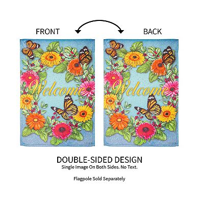 Evergreen Enterprises Gerbera Butterflies Garden Flag