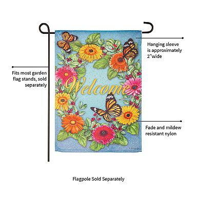 Evergreen Enterprises Gerbera Butterflies Garden Flag