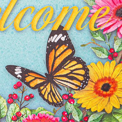 Evergreen Enterprises Gerbera Butterflies Garden Flag