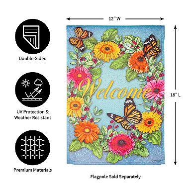 Evergreen Enterprises Gerbera Butterflies Garden Flag