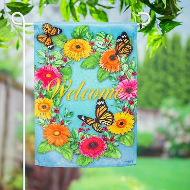 Evergreen Enterprises Gerbera Butterflies Garden Flag