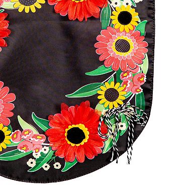 Evergreen Enterprises Welcome Wreath Applique Garden Flag