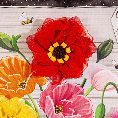 Evergreen Enterprises Poppies and Painted Cans Applique Garden Flag