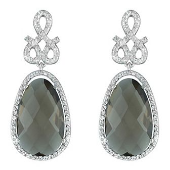 Sterling Silver Smoky Quartz Dangle Earrings