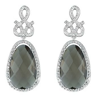 Sterling Silver Smoky Quartz Dangle Earrings