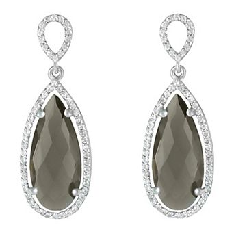 Sterling Silver Smoky Quartz Dangle Earrings